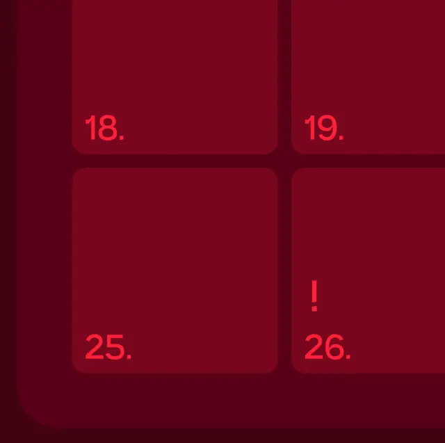 Kalender booking frist