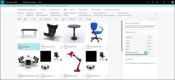 Dynamics 365 Business Central Vare produkt foto