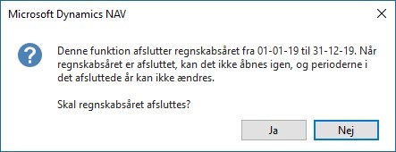 Afslut år - besked