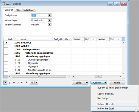 NAV Budgetudlæsning Til Excel