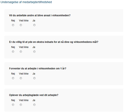 Visionsurvey Medarbejdertilfredshed